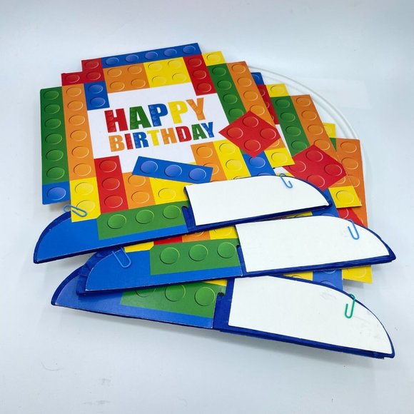 Building Block Birthday Party Lot Table Cover Centerpieces Napkins Loot Bags - Picture 2 of 11